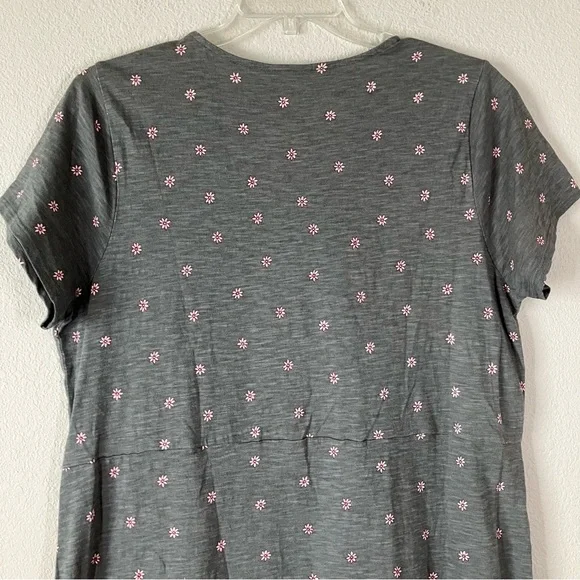 J JILL Cotton Shift Dress XL Daisy Floral Pockets Casual Travel Resort Vacation - Picture 9 of 10